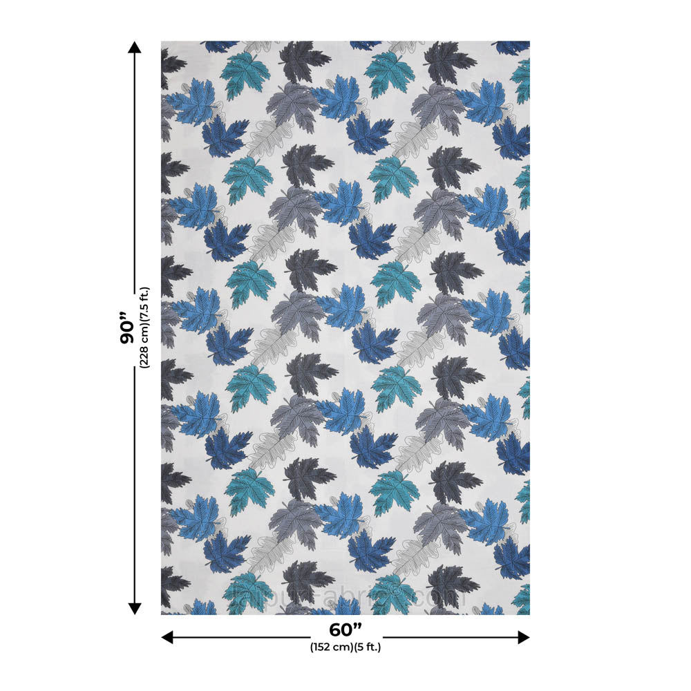 Maple Leaf Blueish Single Bed Dohar Blanket
